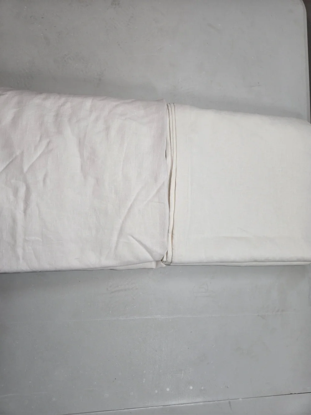 NWOT QUINCE Set Of 2 48x108 European Linen Curtains Cream 0457
